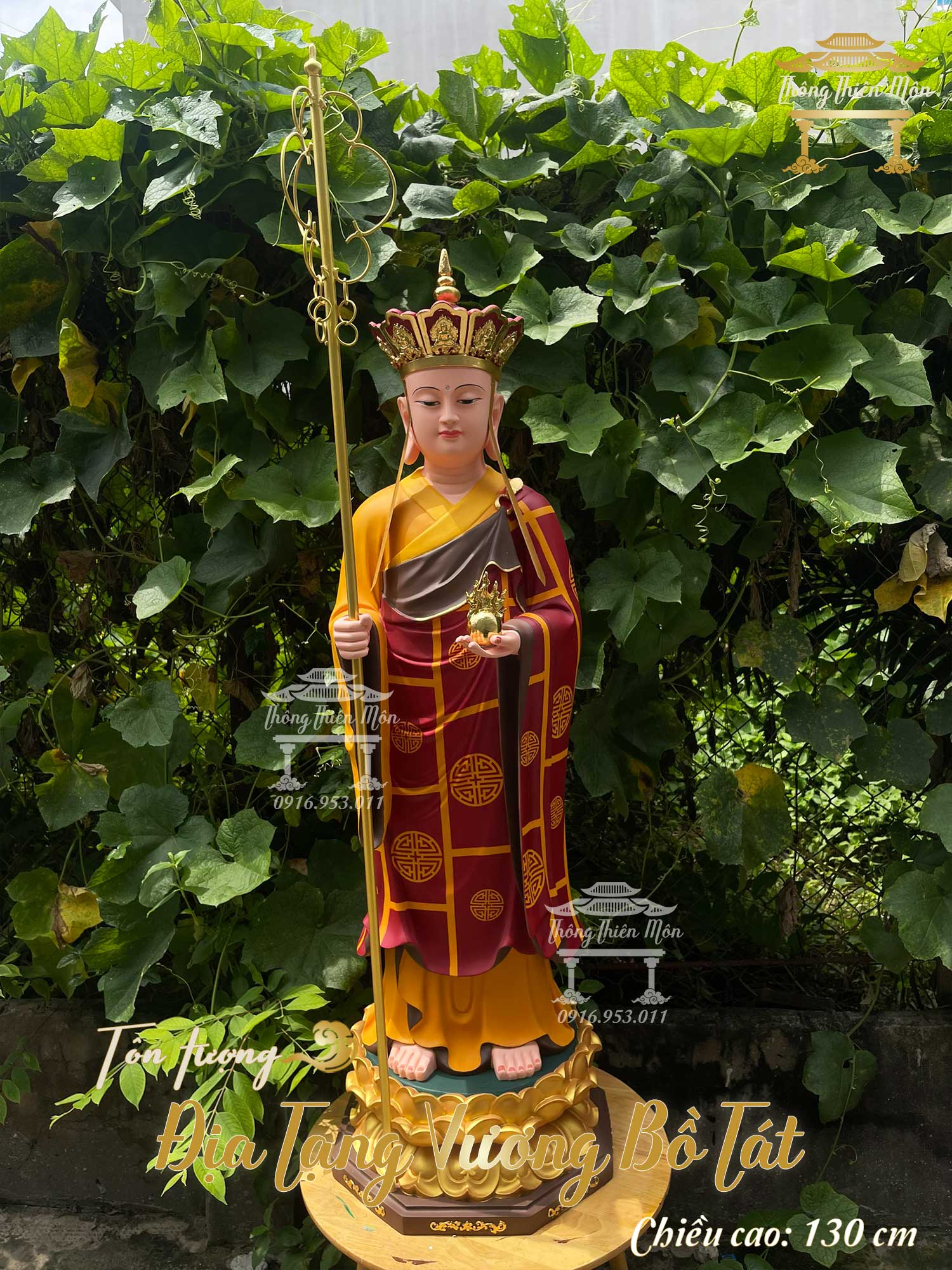 Tôn tượng Địa Tạng Bồ Tát, kích thước 130cm