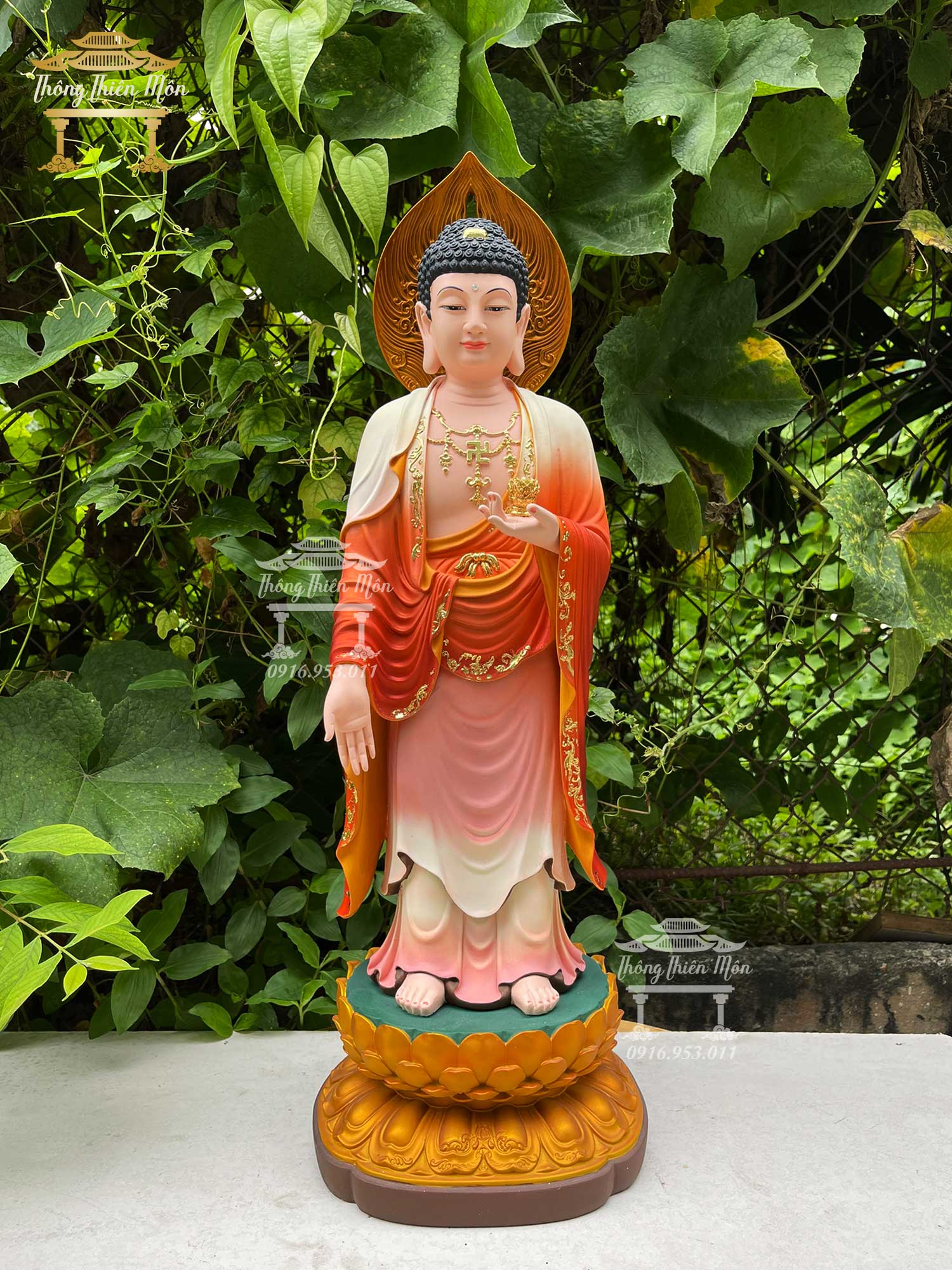 Tượng A Di Đà tiếp dẫn, kích thước 70cm