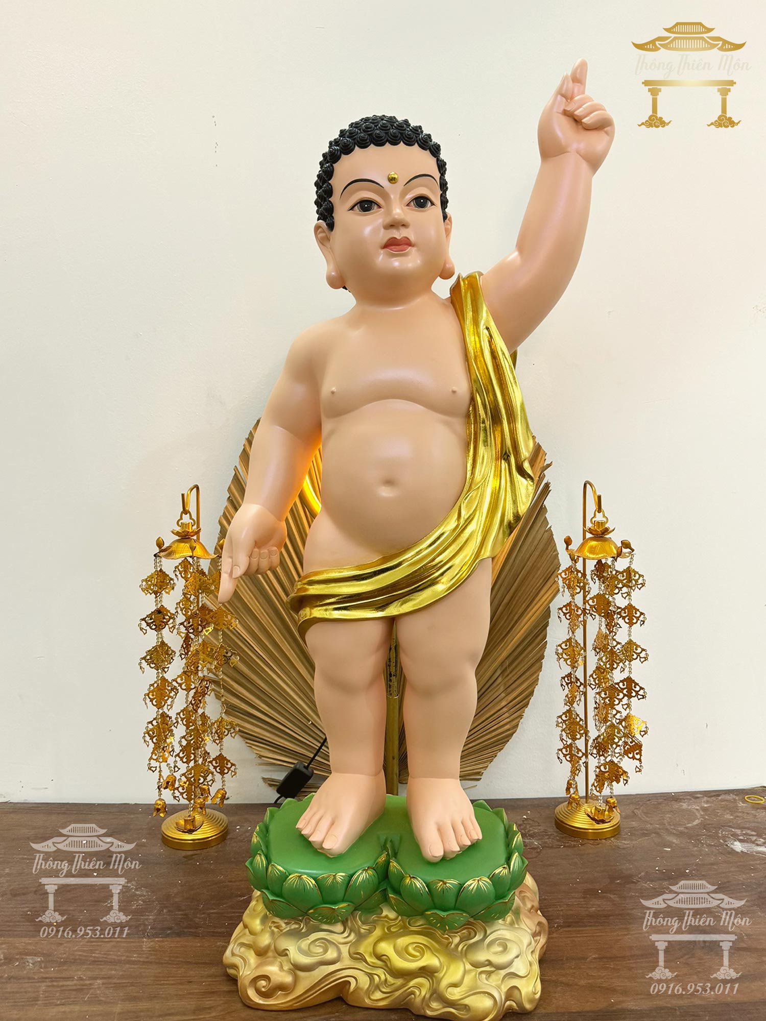 Tượng Phật Đản Sanh - cao 90cm
