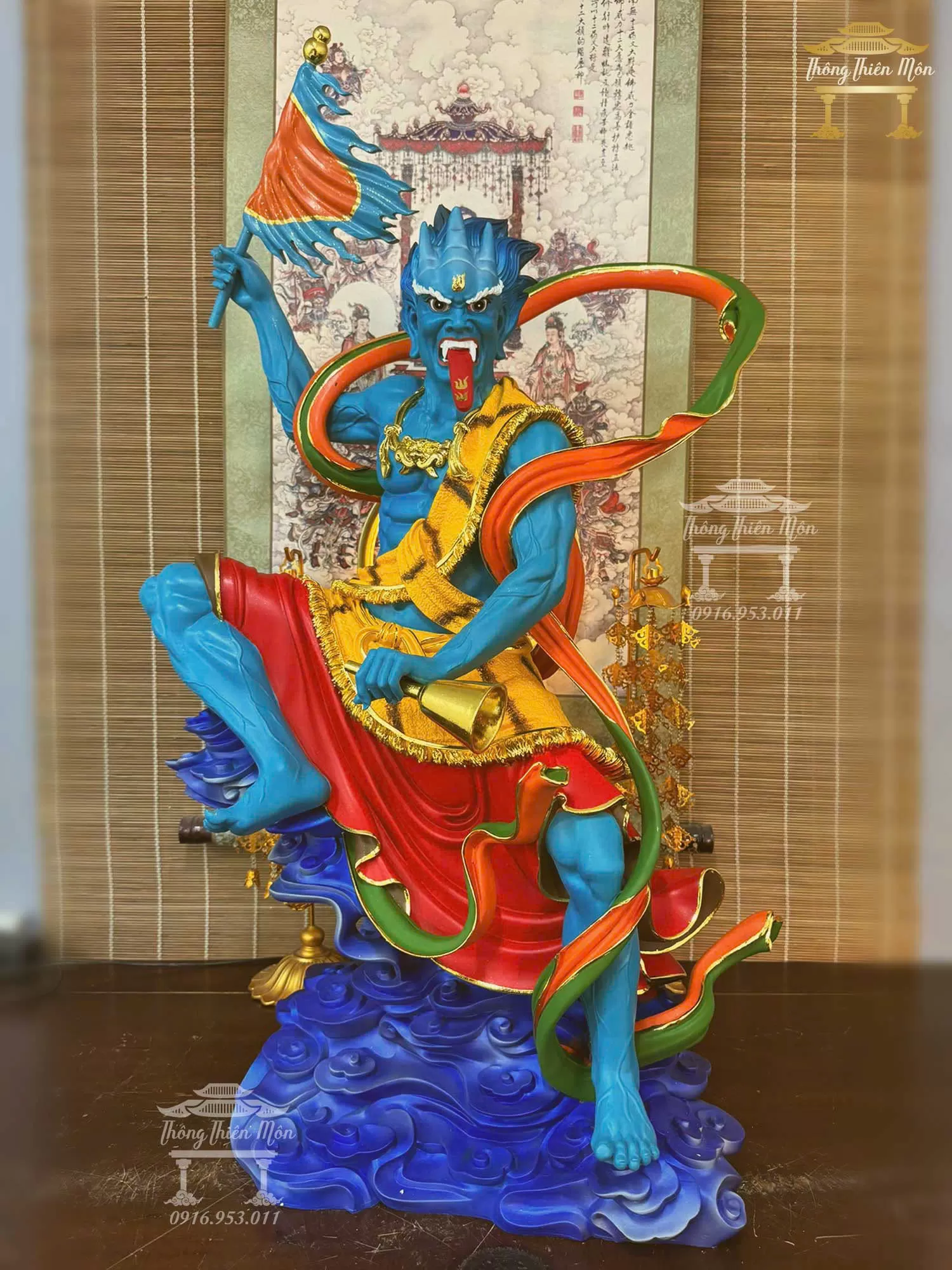 Tôn tượng Tiêu Diện, Cao 80cm, Phối xanh