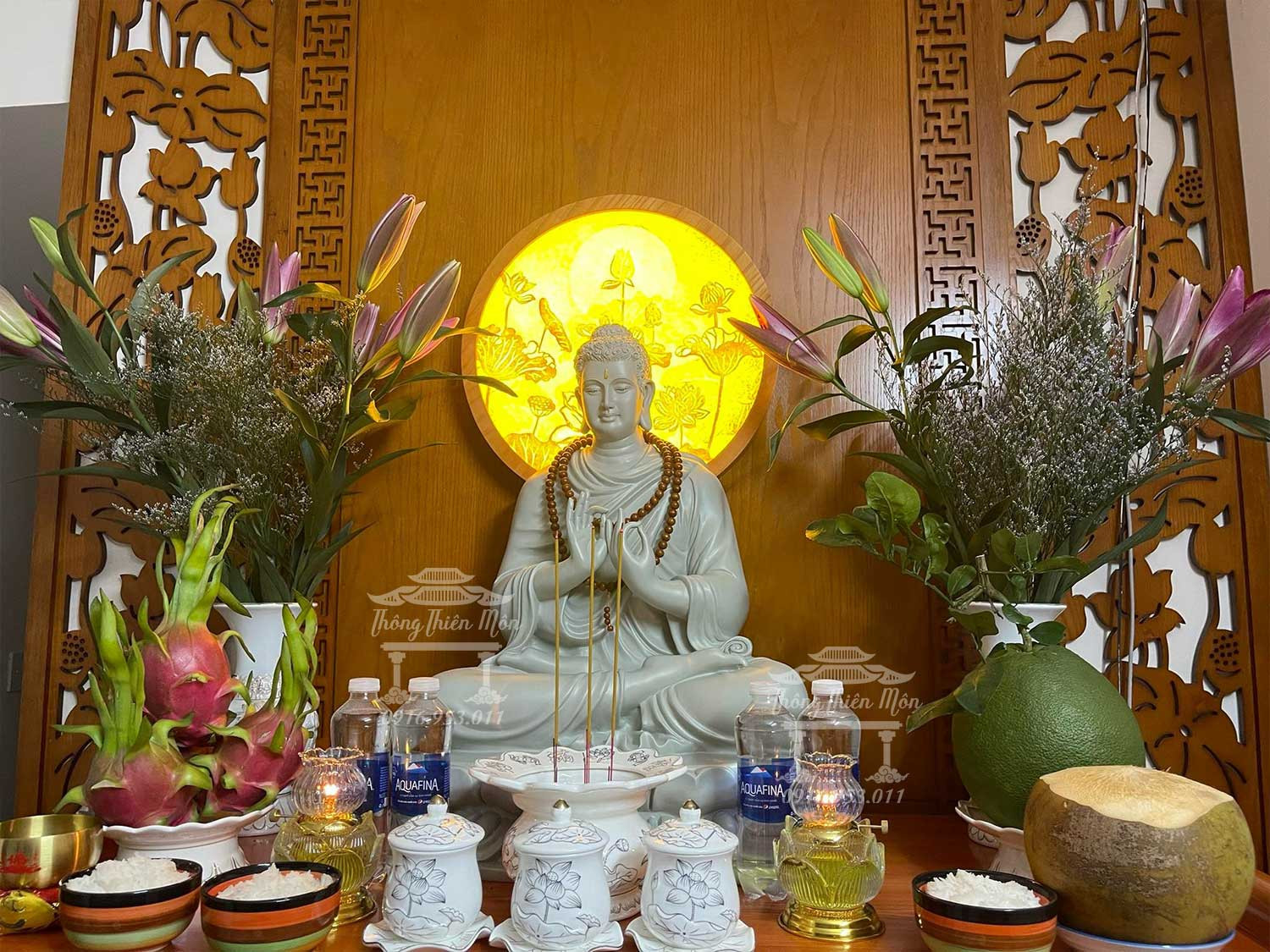 Tôn tượng Bổn Sư Thích Ca Chuyển Pháp Luân, kích thước 70cm