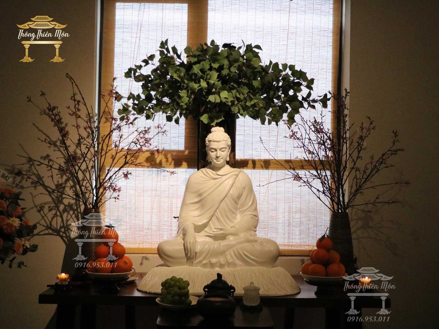 Tôn tượng Bổn sư Ấn Địa Xúc, kích thước 85cm