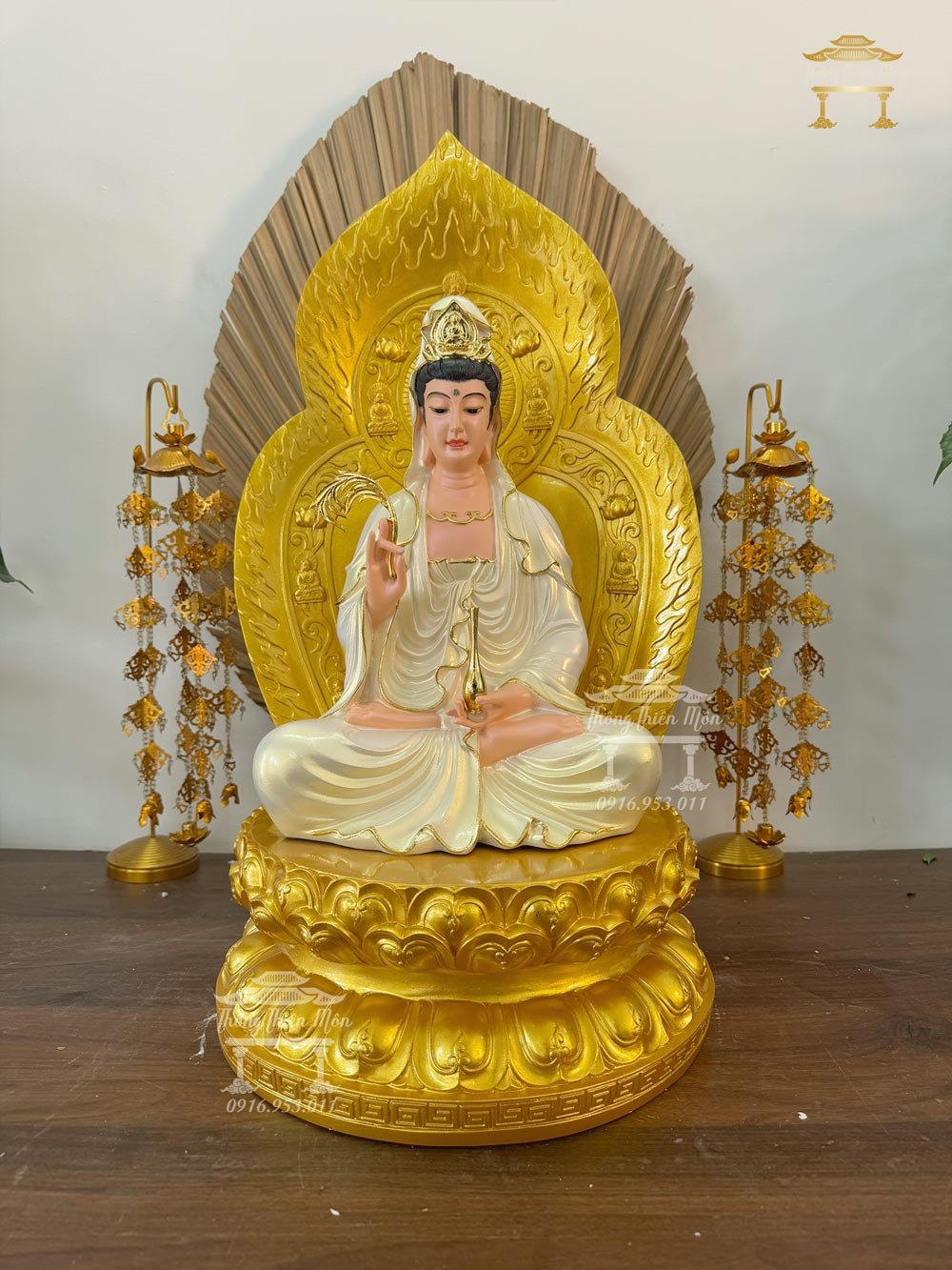 Tôn tượng Quan Âm Bồ Tát, kích thước tổng thể 60cm