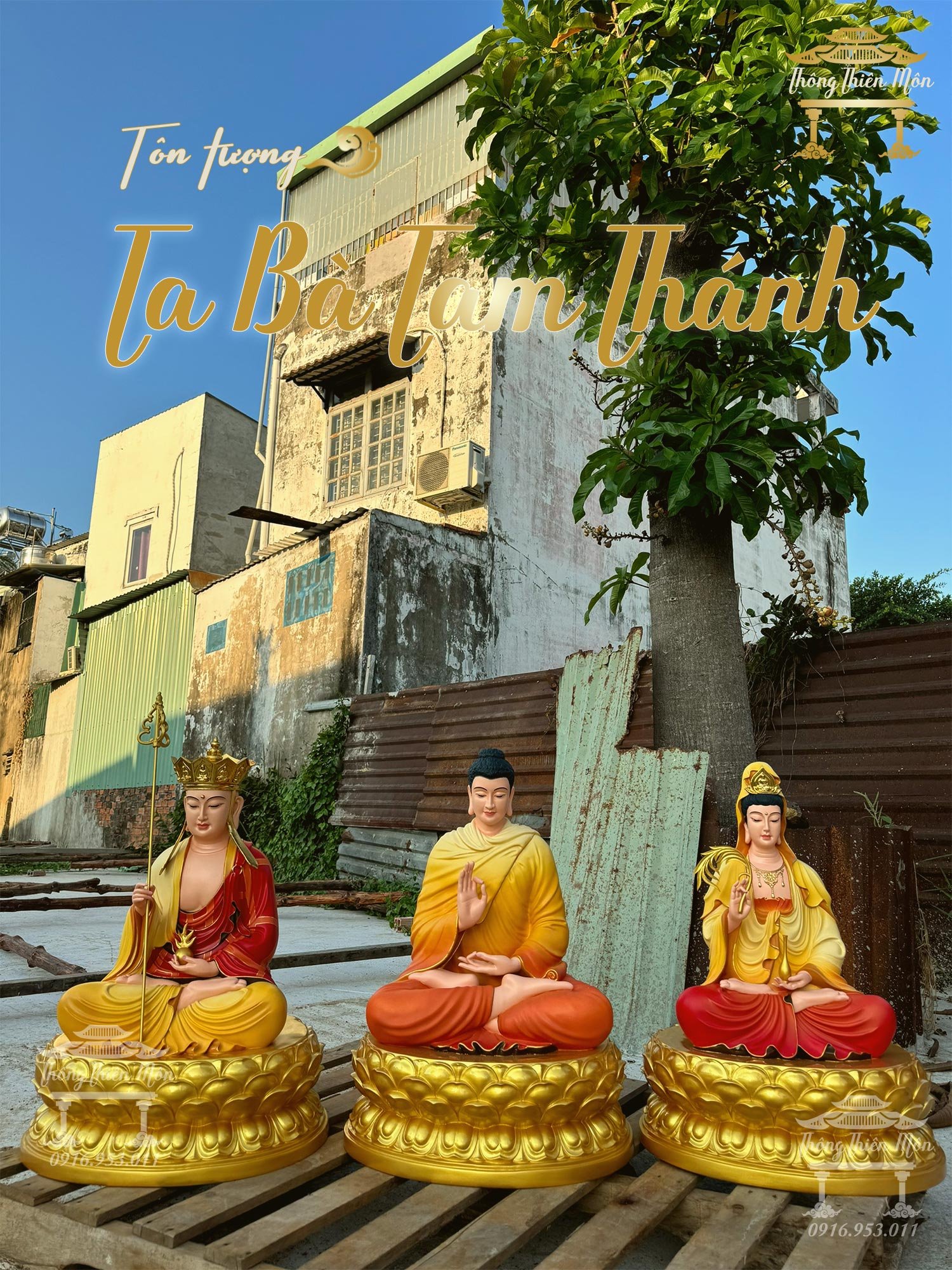 Tượng Quan Âm sơn hiệu ứng giả góm tử sa