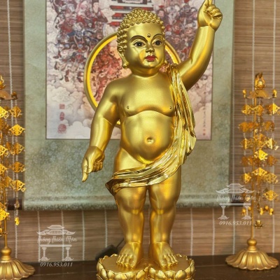 Tượng Phật Đản Sanh - Sơ Sinh, Kích thước 60cm
