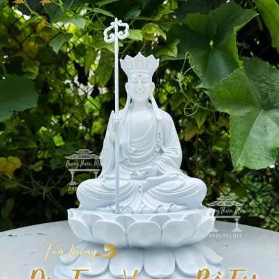 Tượng Địa Tạng Bồ Tát - 30cm - màu trắng