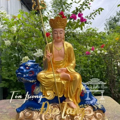 Tượng Địa Tạng Bồ Tát - 40cm - đế thính - màu theo yêu cầu