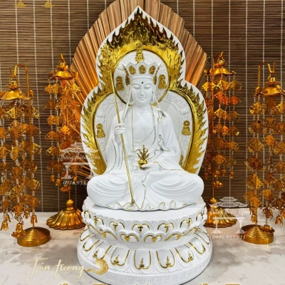 Tượng Địa Tạng Bồ Tát - 60cm - có thân quang mạ vàng