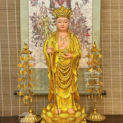 Tôn tượng Địa Tạng Bồ Tát, Màu nhũ vàng