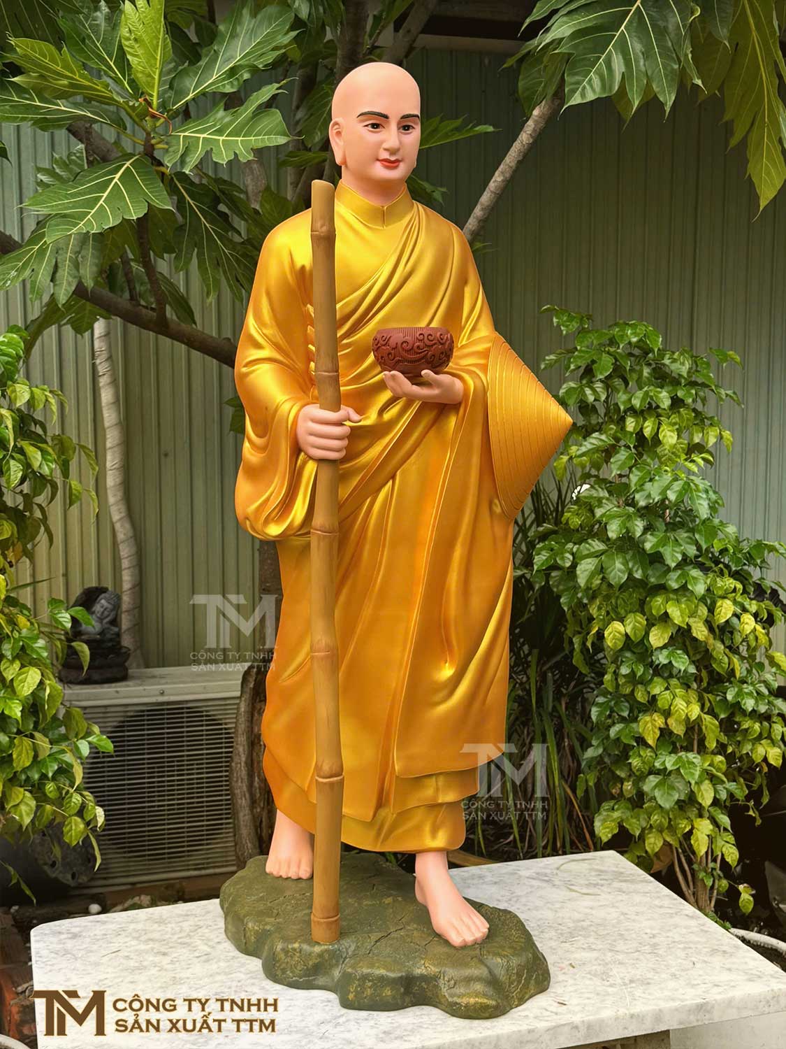 Tôn tượng Thiền Sư Khương Tăng Hội cao 120cm (1m2)