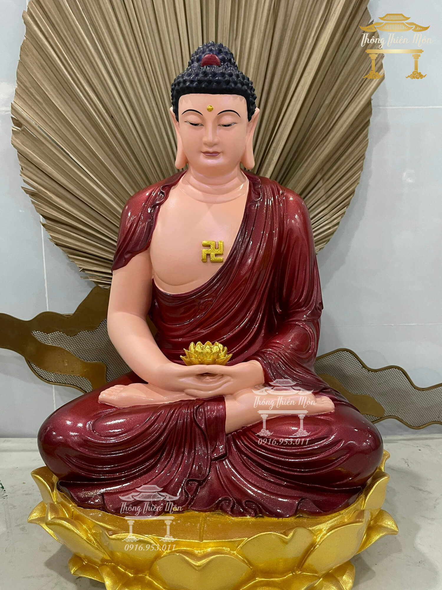 Tôn tượng A Di Đà Phật cao 45cm - Màu sắc thay đổi theo yêu cầu