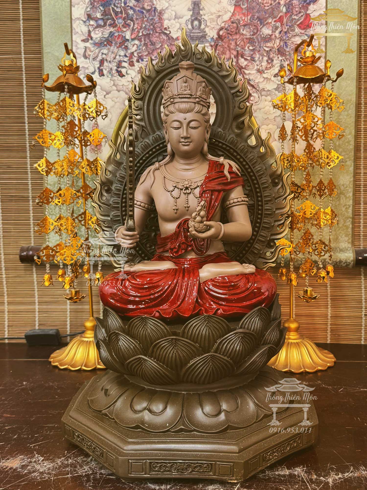 Hư Không Tạng Bồ Tát, Kích thước 48cm, Màu đỏ