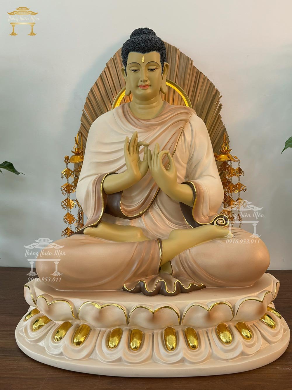 Tôn tượng Thích Ca Chuyển Pháp Luân - 70cm - Màu phối độc quyền