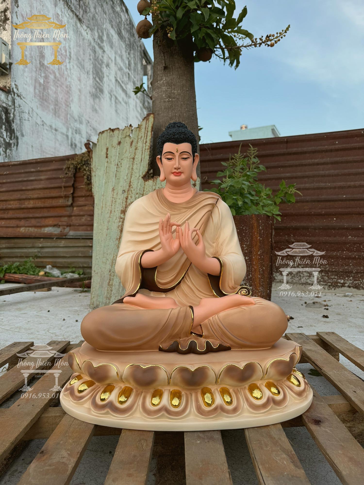 Tôn tượng Bổn Sư Thích Ca Ấn Chuyển Pháp Luân - Kích thước 70cm