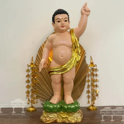 Tượng Phật Thích Ca Đản Sanh, Kích thước 90cm