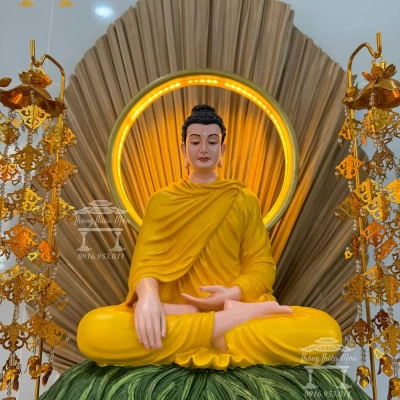Tượng Bổn Sư Thích Ca Ấn Địa Xúc - 30cm - Màu theo yêu cầu