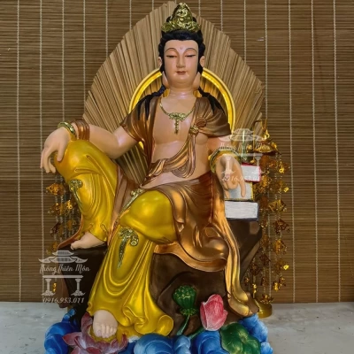 Tôn tượng Quan Thế Âm Bồ Tát Tự Tại - 60cm - Màu theo yêu cầu