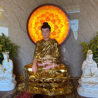Tôn tượng Ta Bà Tam Thánh - Kích thước 30-50-30cm - Sơn màu theo yêu cầu