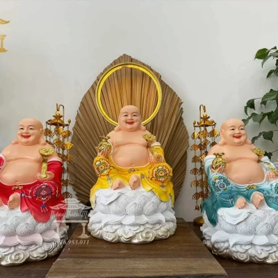 Tôn Tượng Di Lạc Bồ Tát - Kích thước 40cm - Sơn màu theo yêu cầu