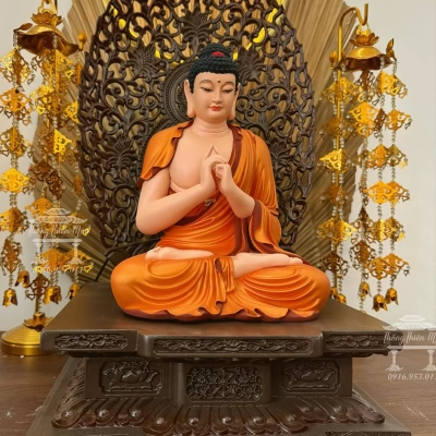 Tượng Dược Sư, Đế kim cang và Thân quang, Kích thước 45cm