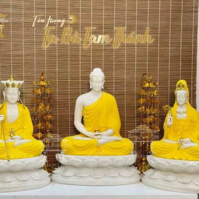 Tượng Ta Bà Tam Thánh, Bạch Ngọc, Y sơn hiệu ứng giả gốm